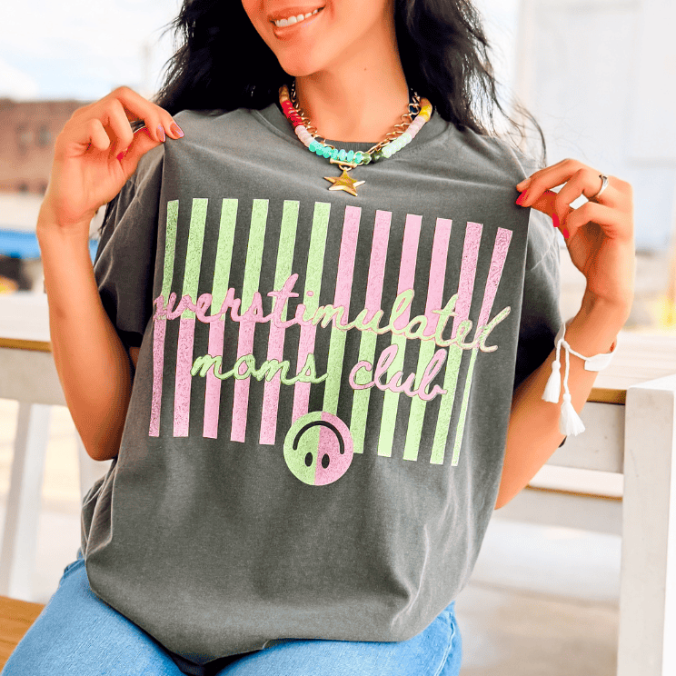 Overstimulated Moms Club Tee