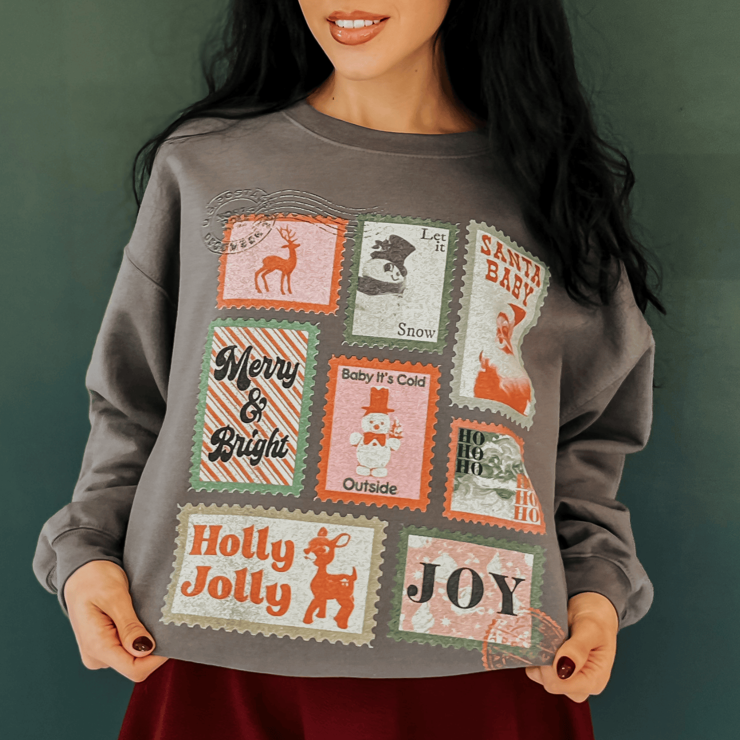 Santa's Stamp Collection Sweatshirt