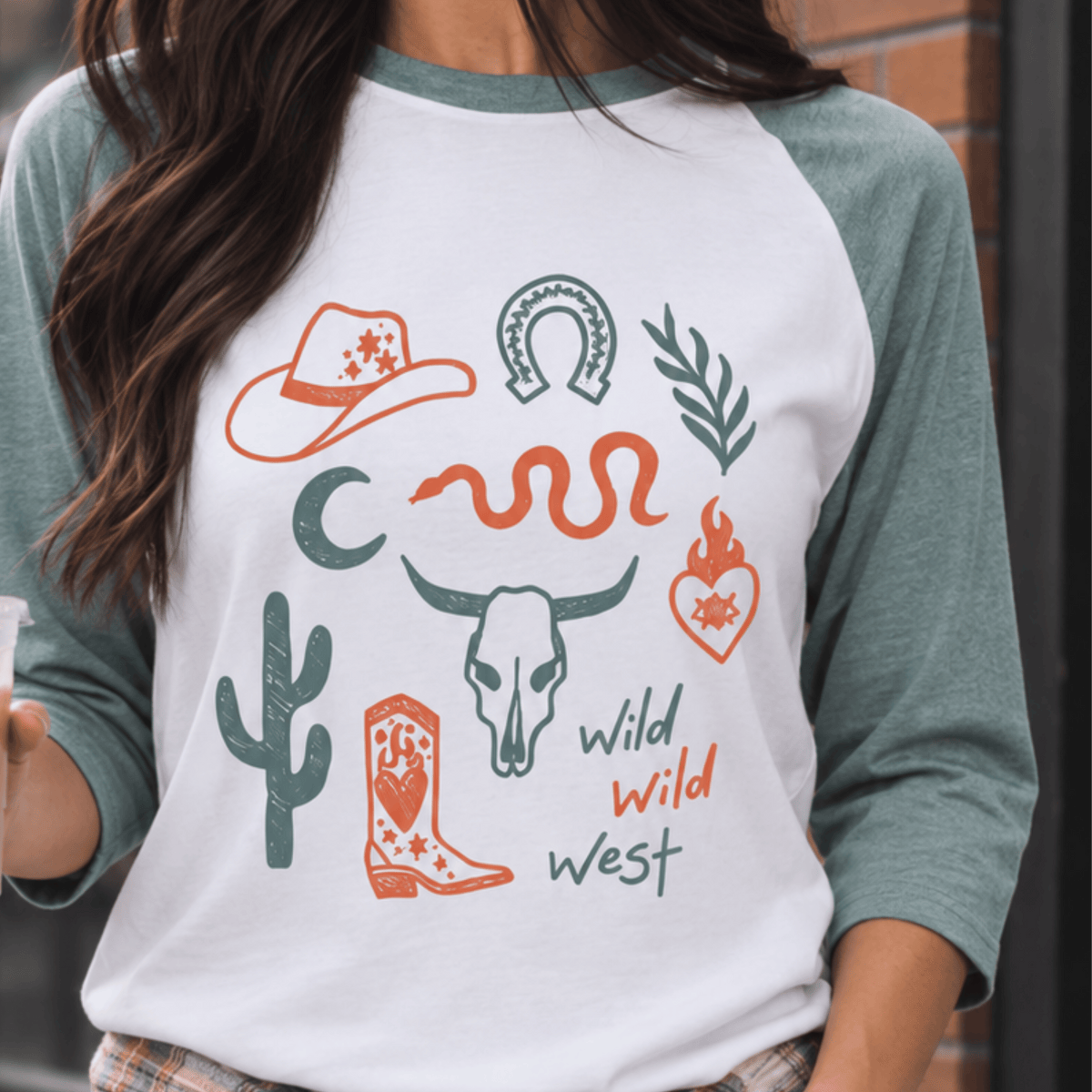 Western Doodles Baseball Raglan