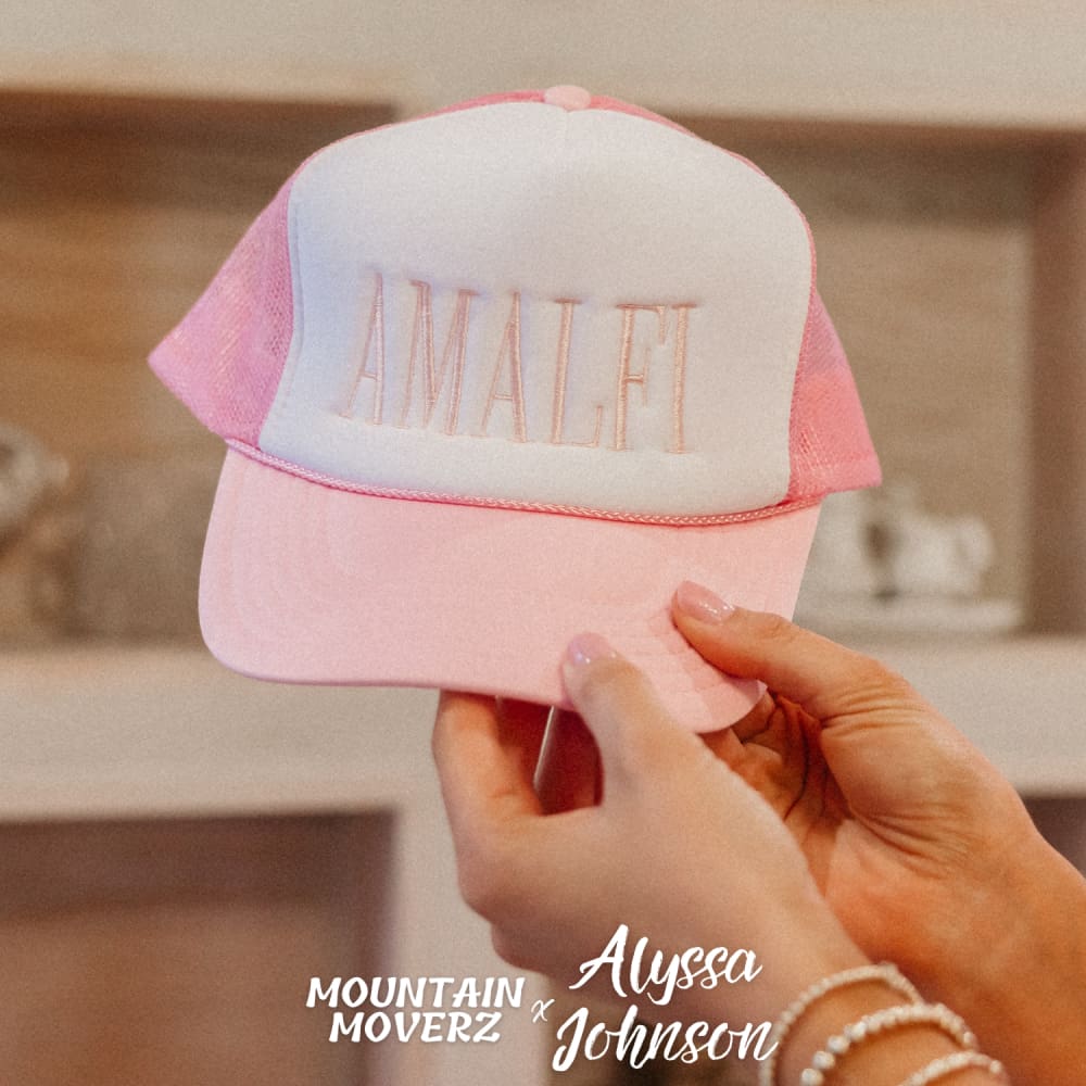 Amalfi Mesh Trucker Hat - Baby Pink