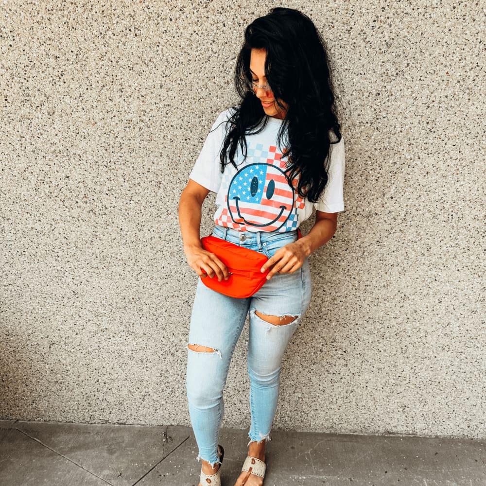 American Smiley Checkerboard - Mommy Apparel