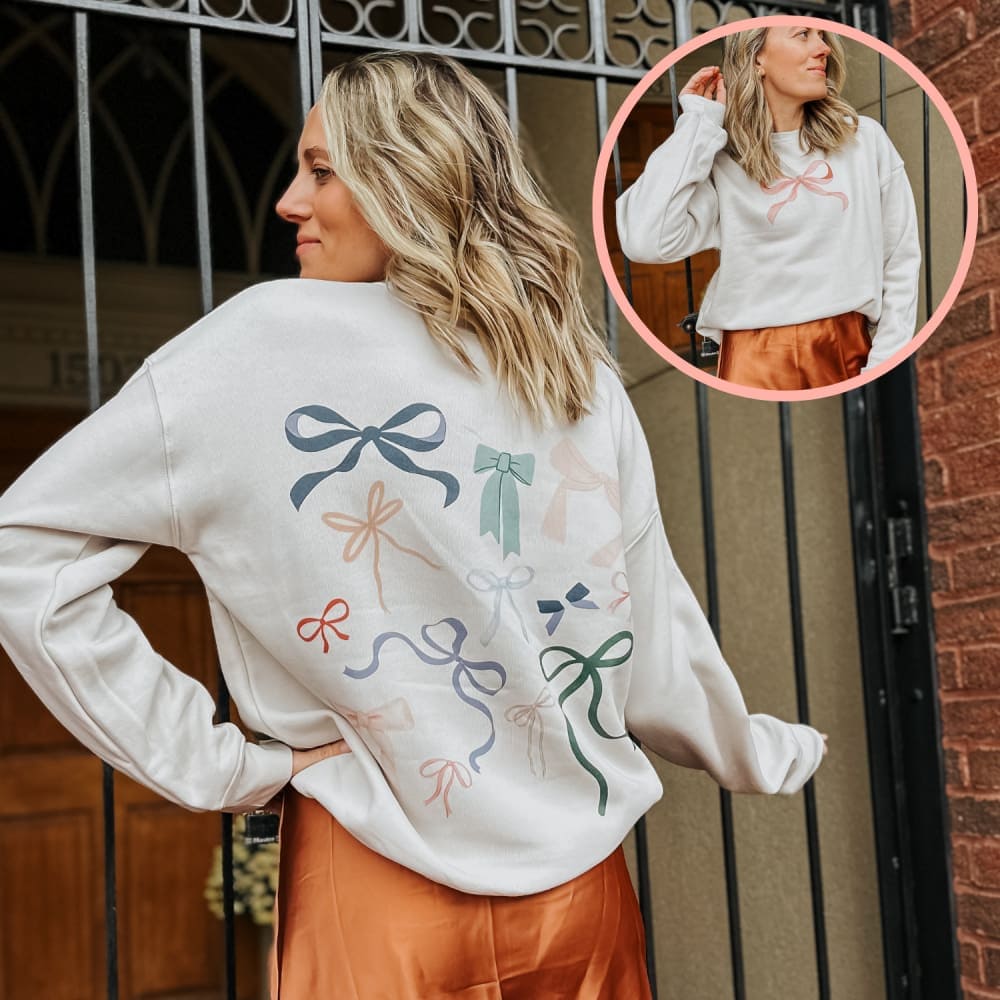 Bow Front + Back Sweatshirt