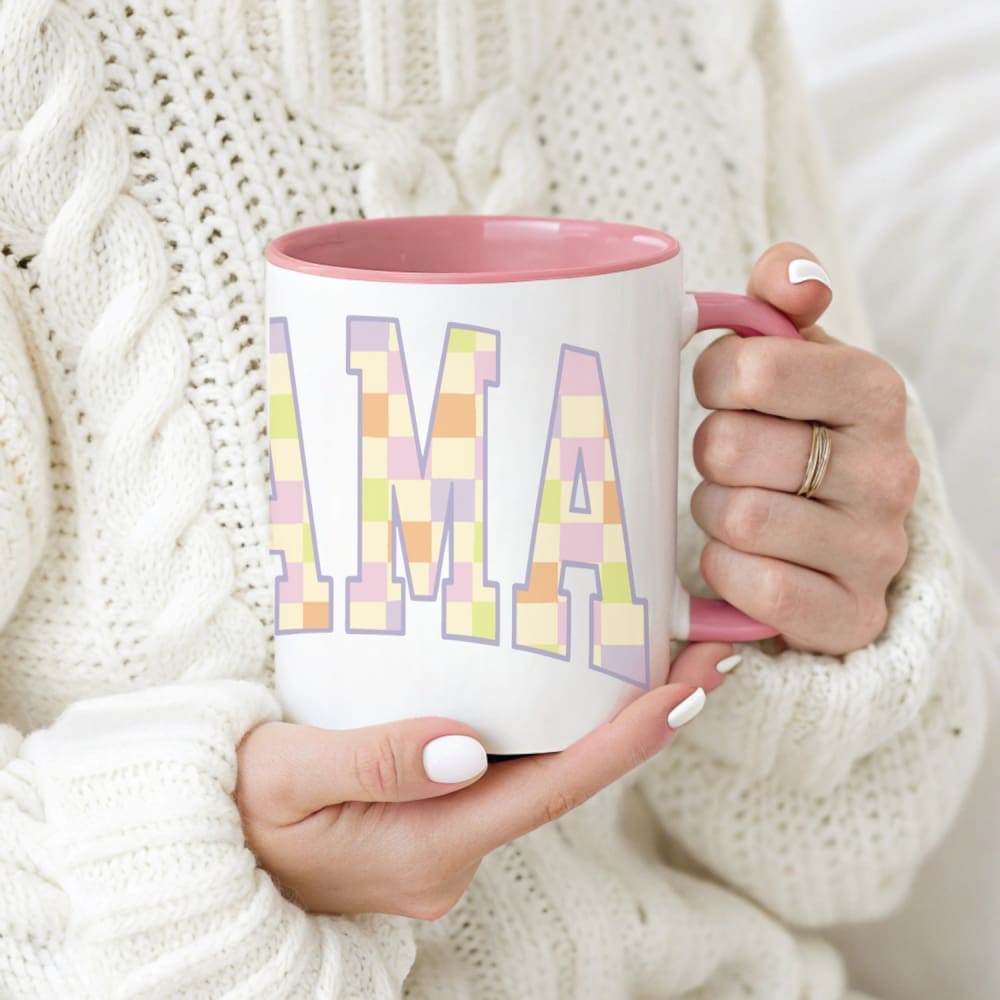 Checkerboard Mama Ceramic Mug