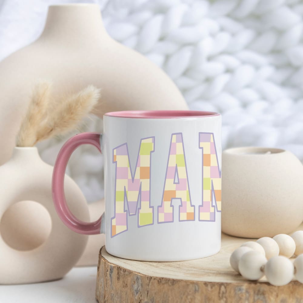 Checkerboard Mama Ceramic Mug