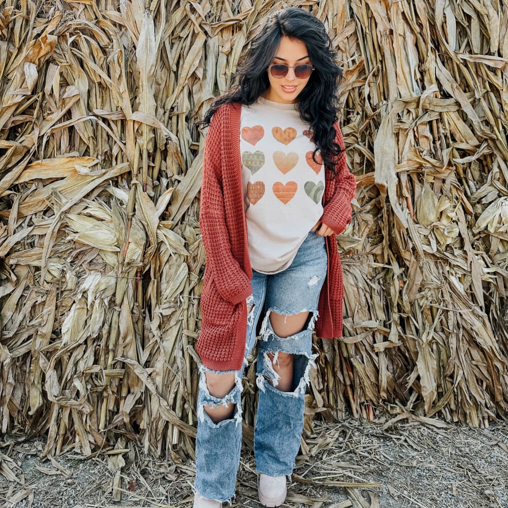 Fall Hearts Tee - Mommy Apparel
