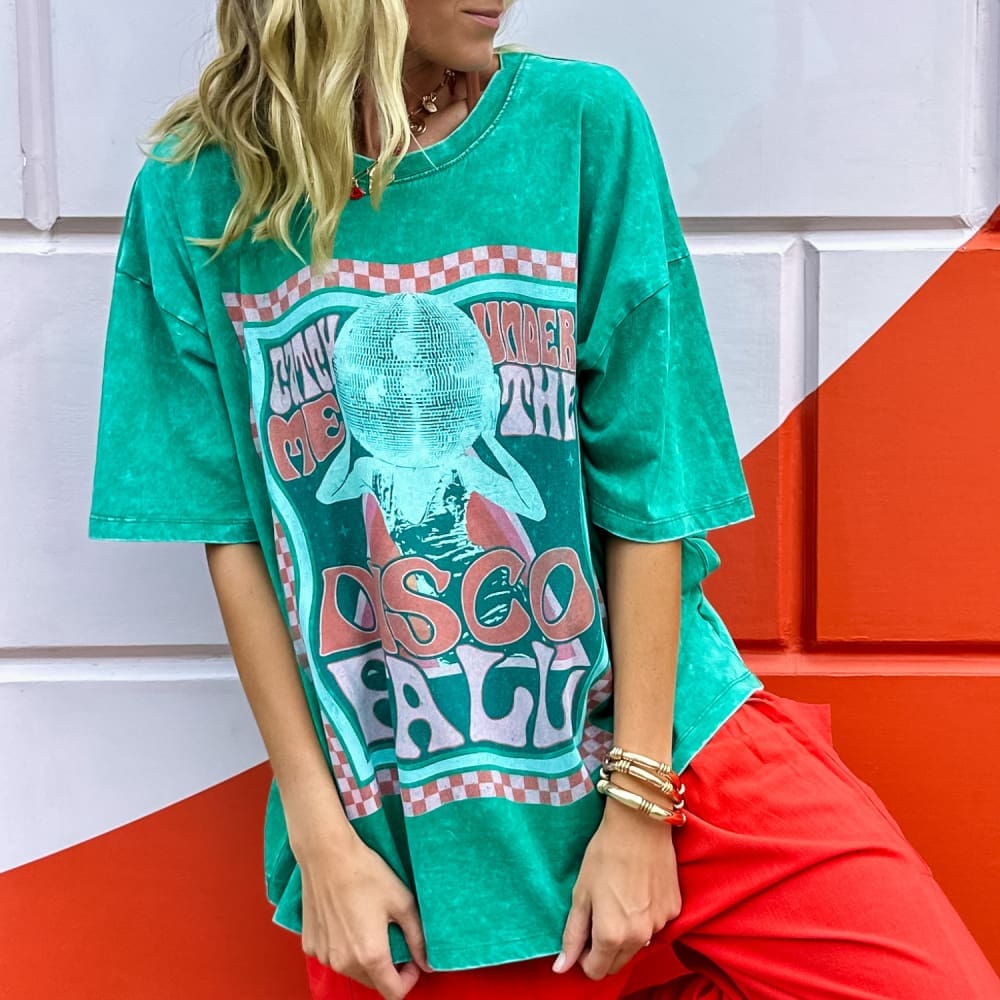 Disco Ball Oversized Tee – Mountain Moverz