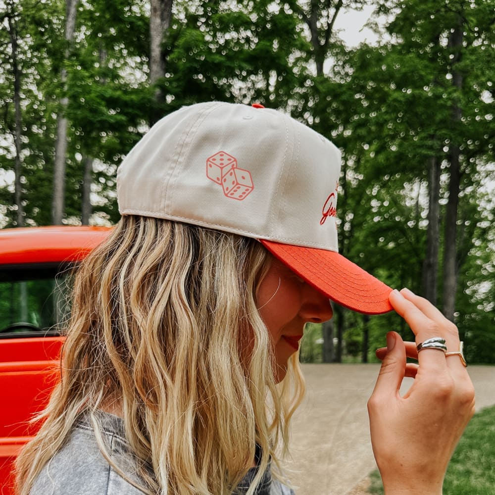 Good Times Roll Trucker Hat - Natural Red