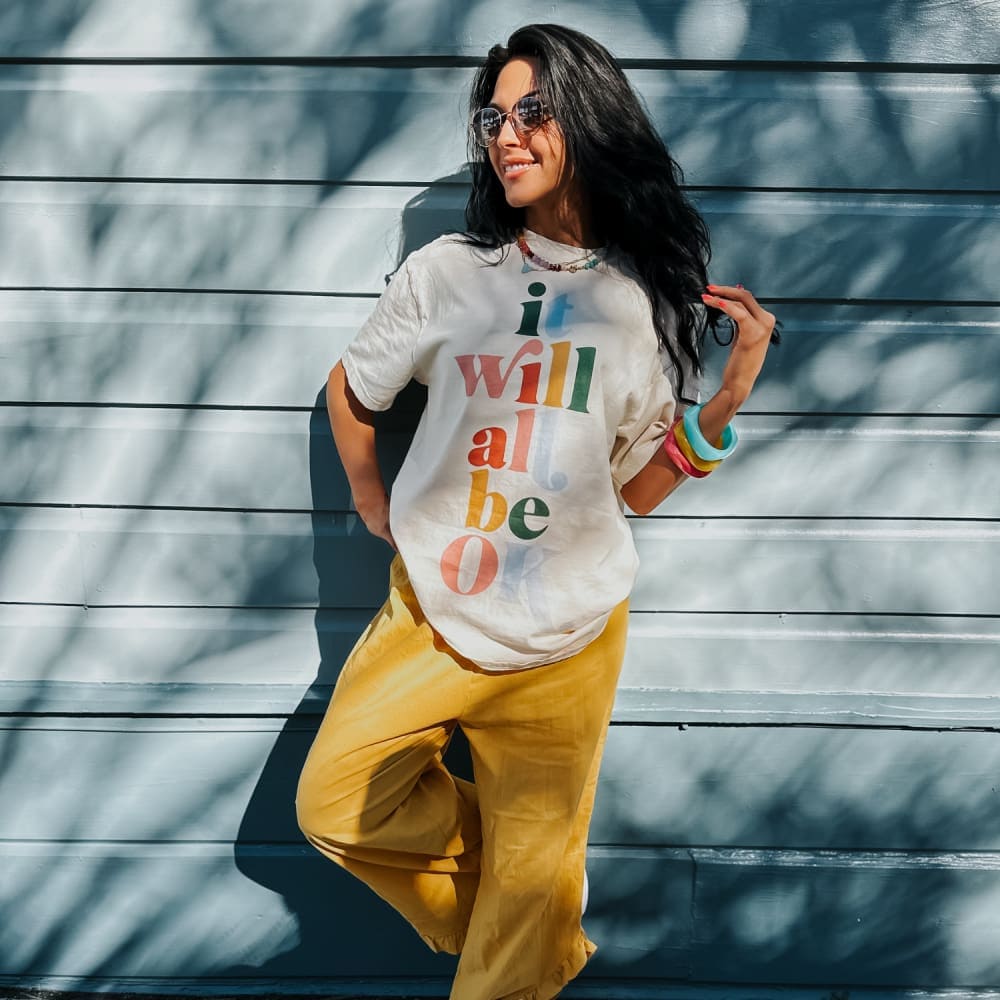 MODEL INFO: Model is 5'5" wearing a Large.