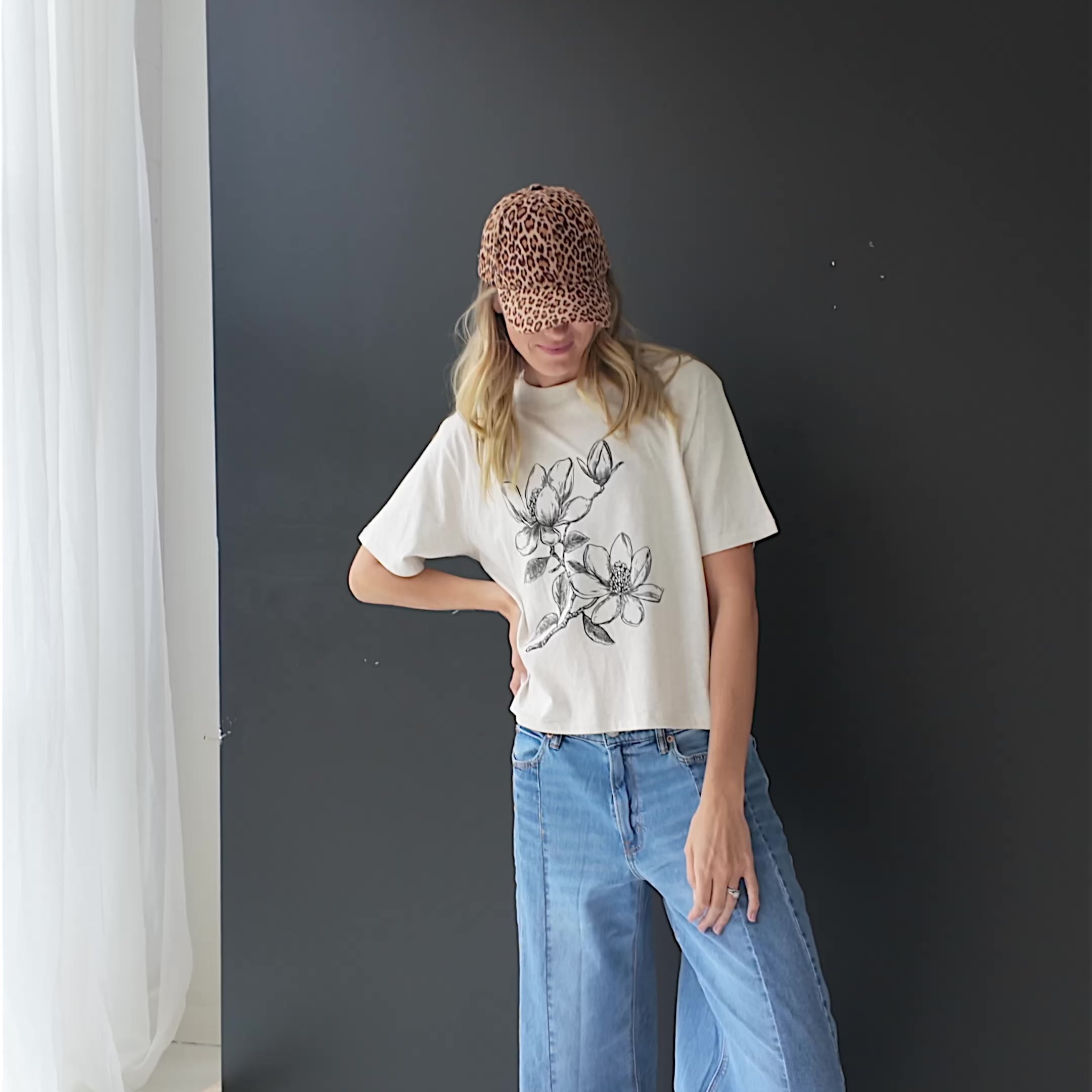 Sketch Bloom Boxy Crop