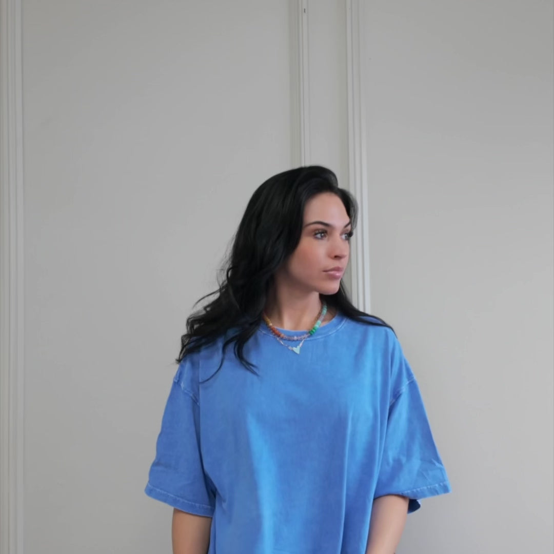 Limited Run Oversized Tee - Washed Denim