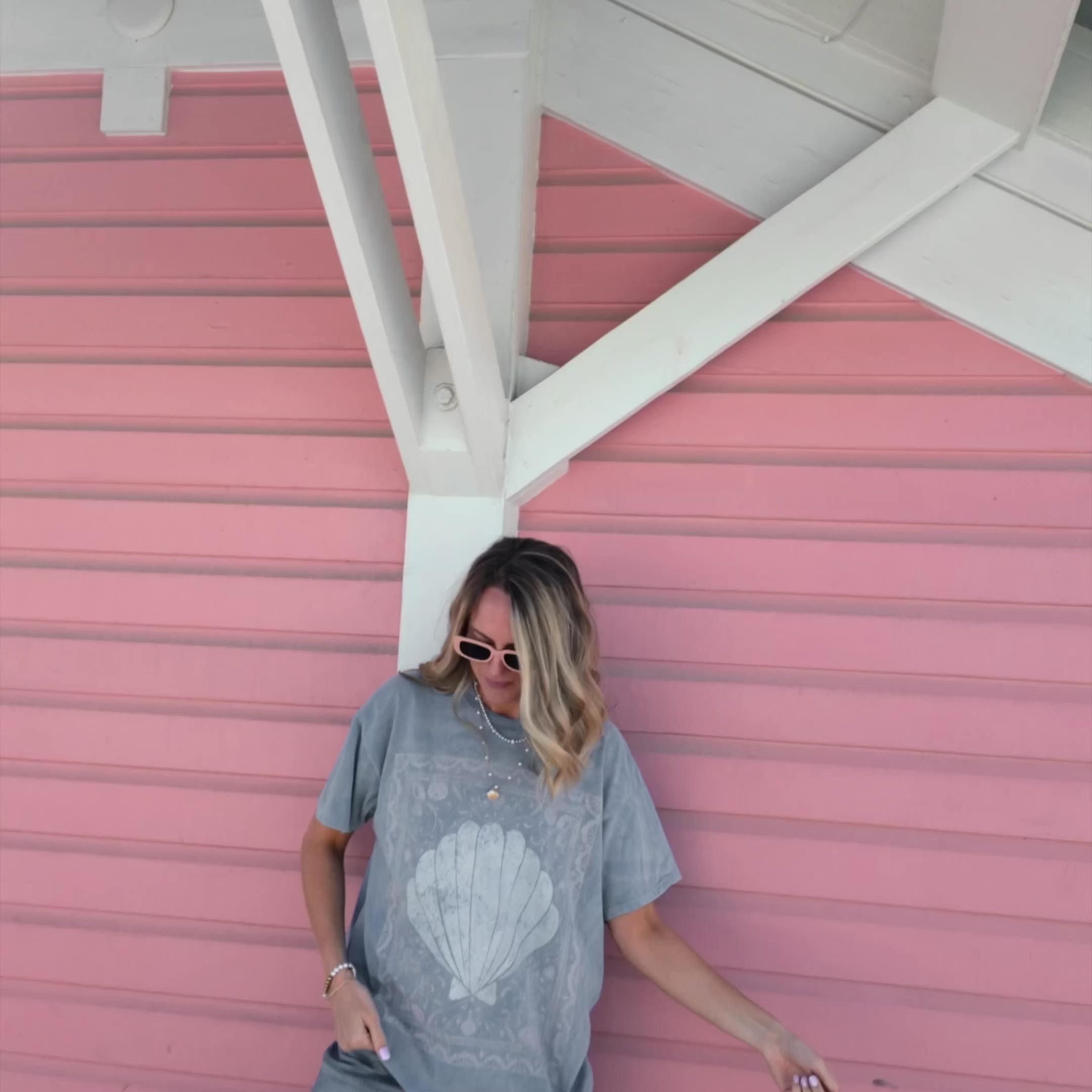 Seaside Seashell Mineral Wash Tee
