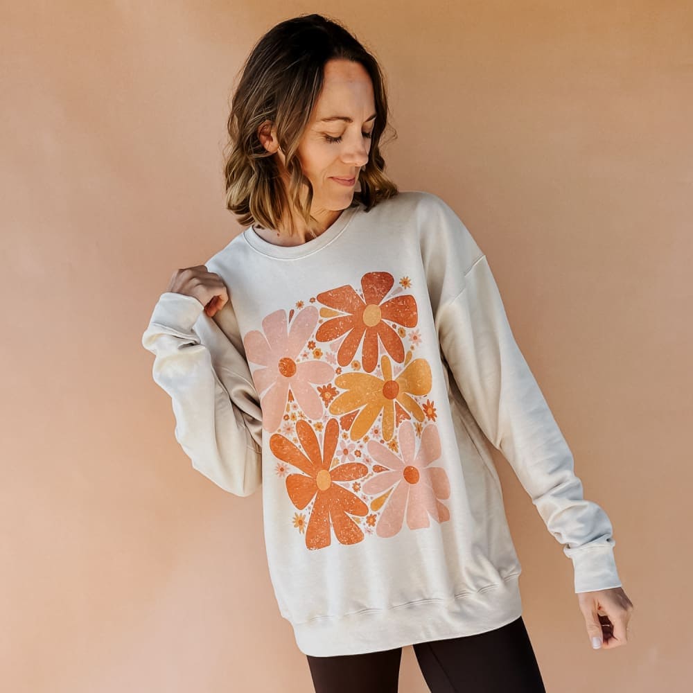 Retro Flowers Sweatshirt
