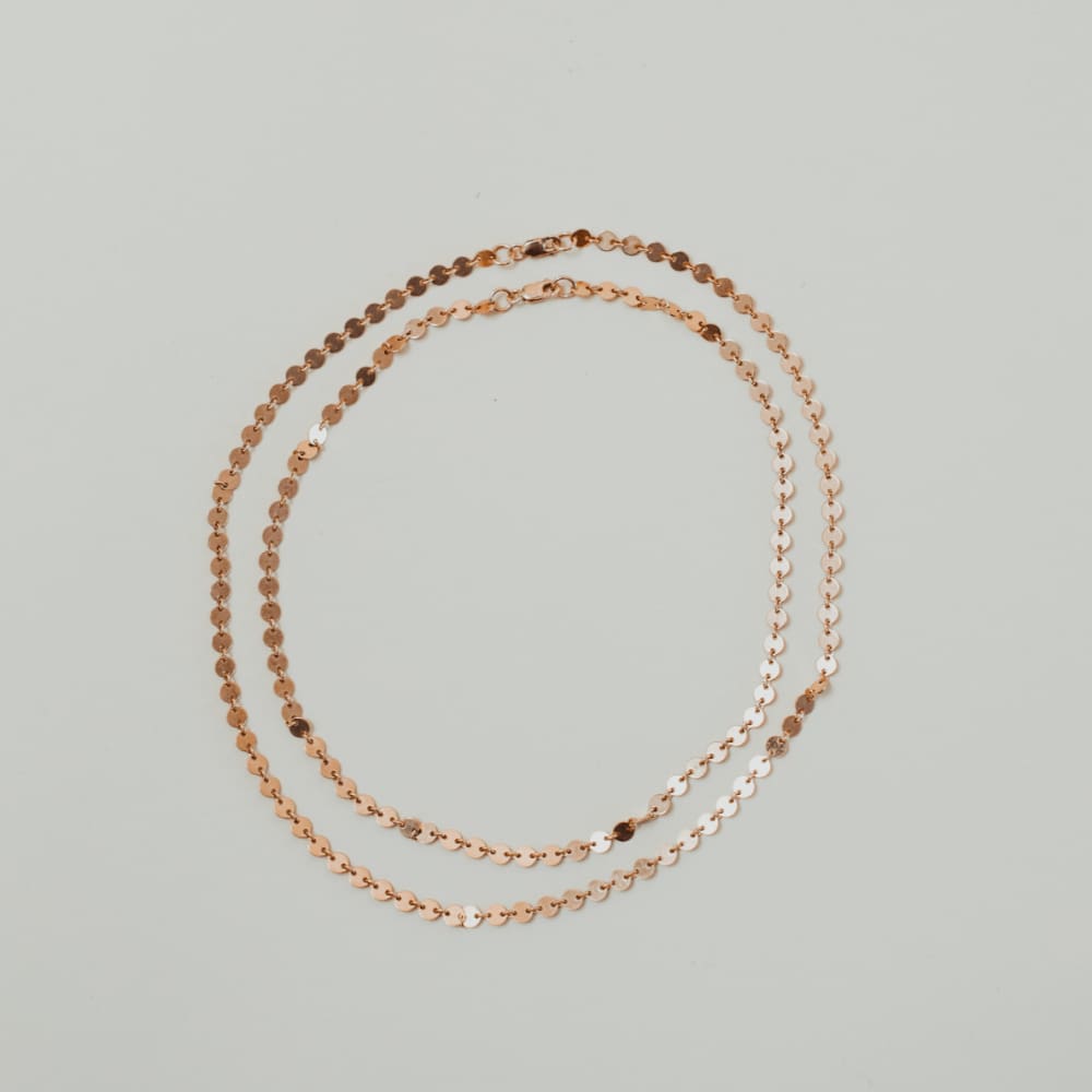Rose Gold Sol Mama + Me Simple Necklace