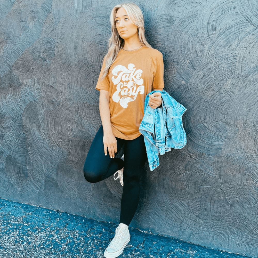Take it Easy Tee - Toast - Mommy Apparel