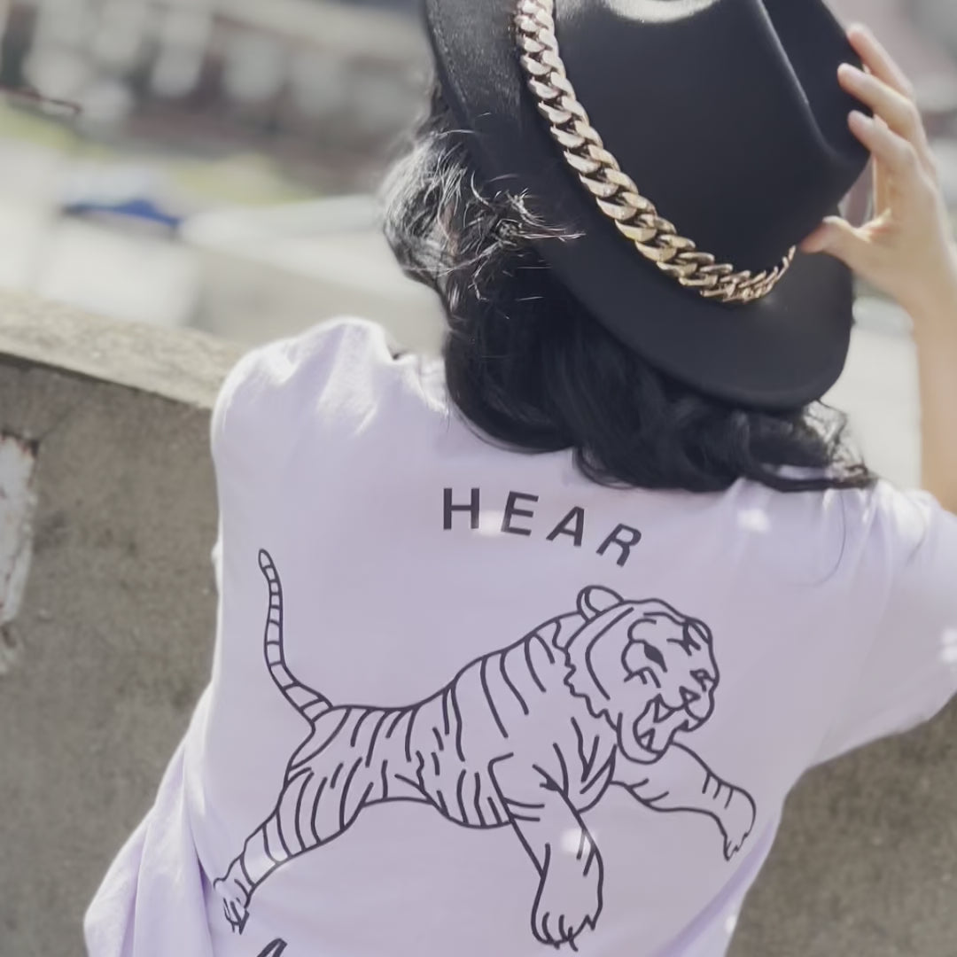 Hear Me Roar Back Design Pocket Tee