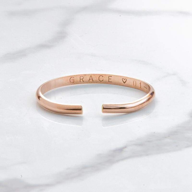 Lasting Engraved Rose Gold Baby Bracelet