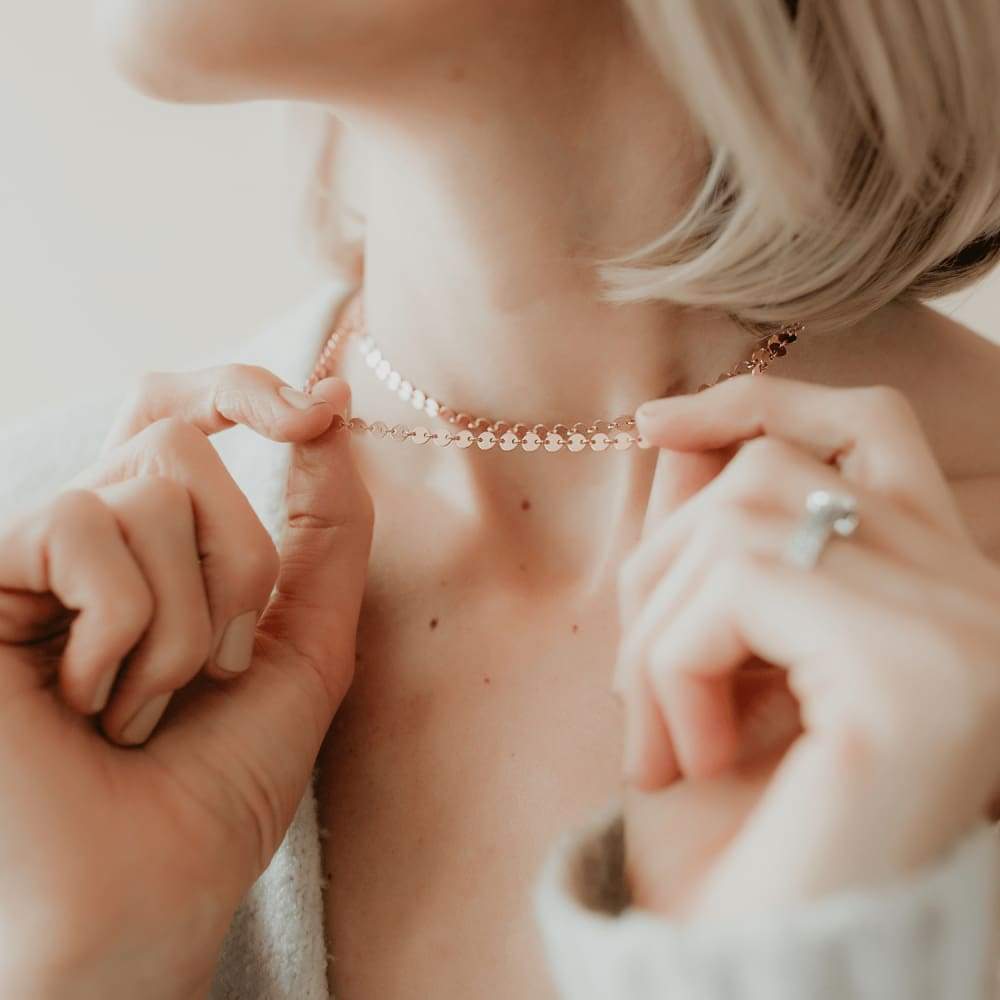 Rose Gold Sol Women’s Simple Necklace