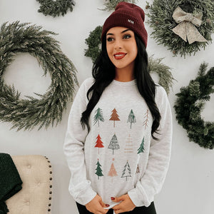 12 Christmas Trees Sweatshirt