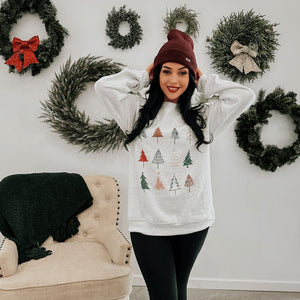 12 Christmas Trees Sweatshirt