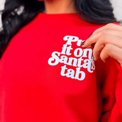 Santa's Tab Puff Print Sweatshirt