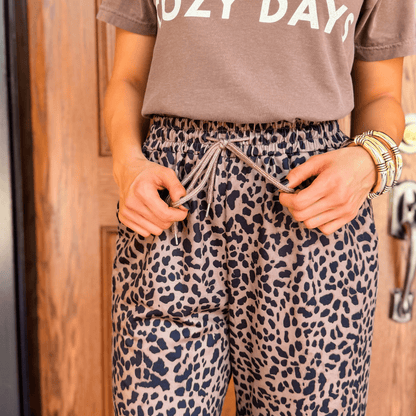 Wide Leg Leopard Pants