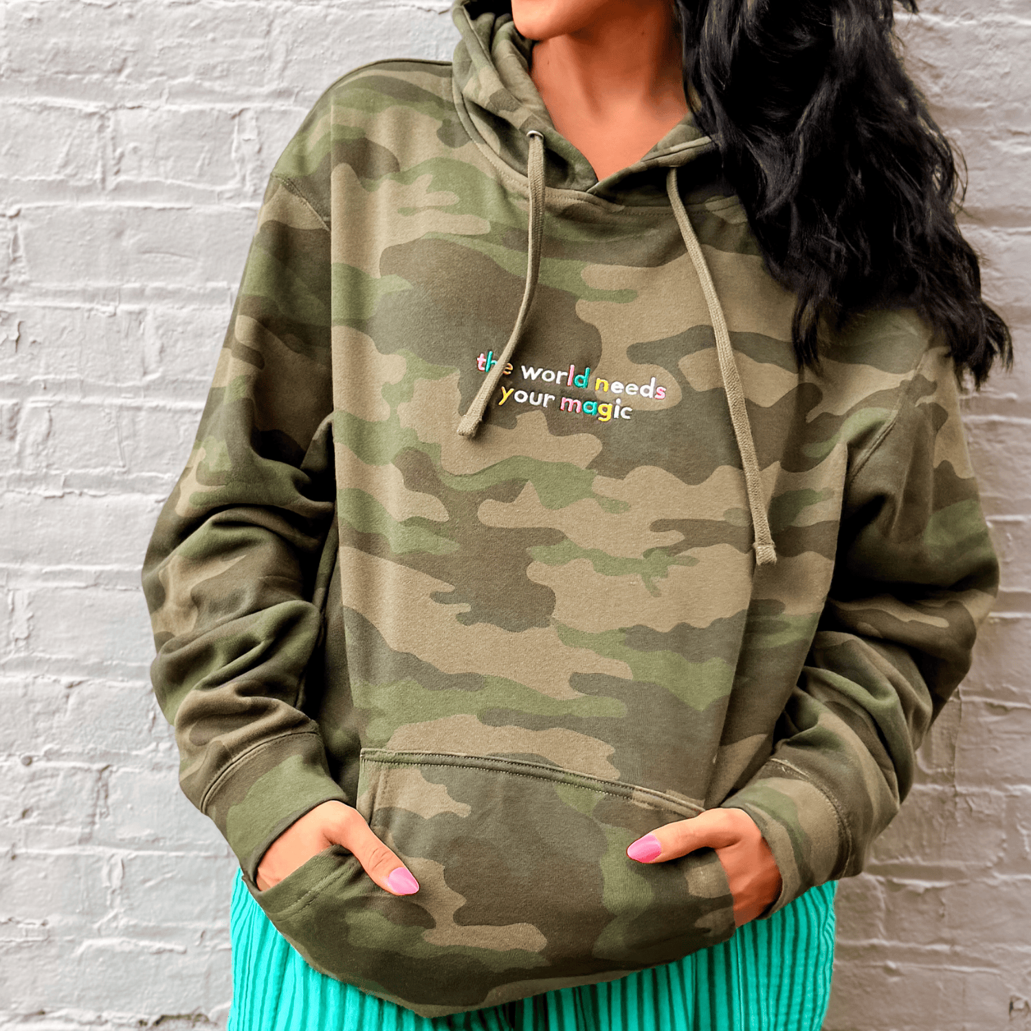 World Needs Your Magic Embroidered Hoodie