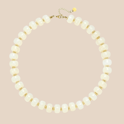 Chunky White Beaded Necklace