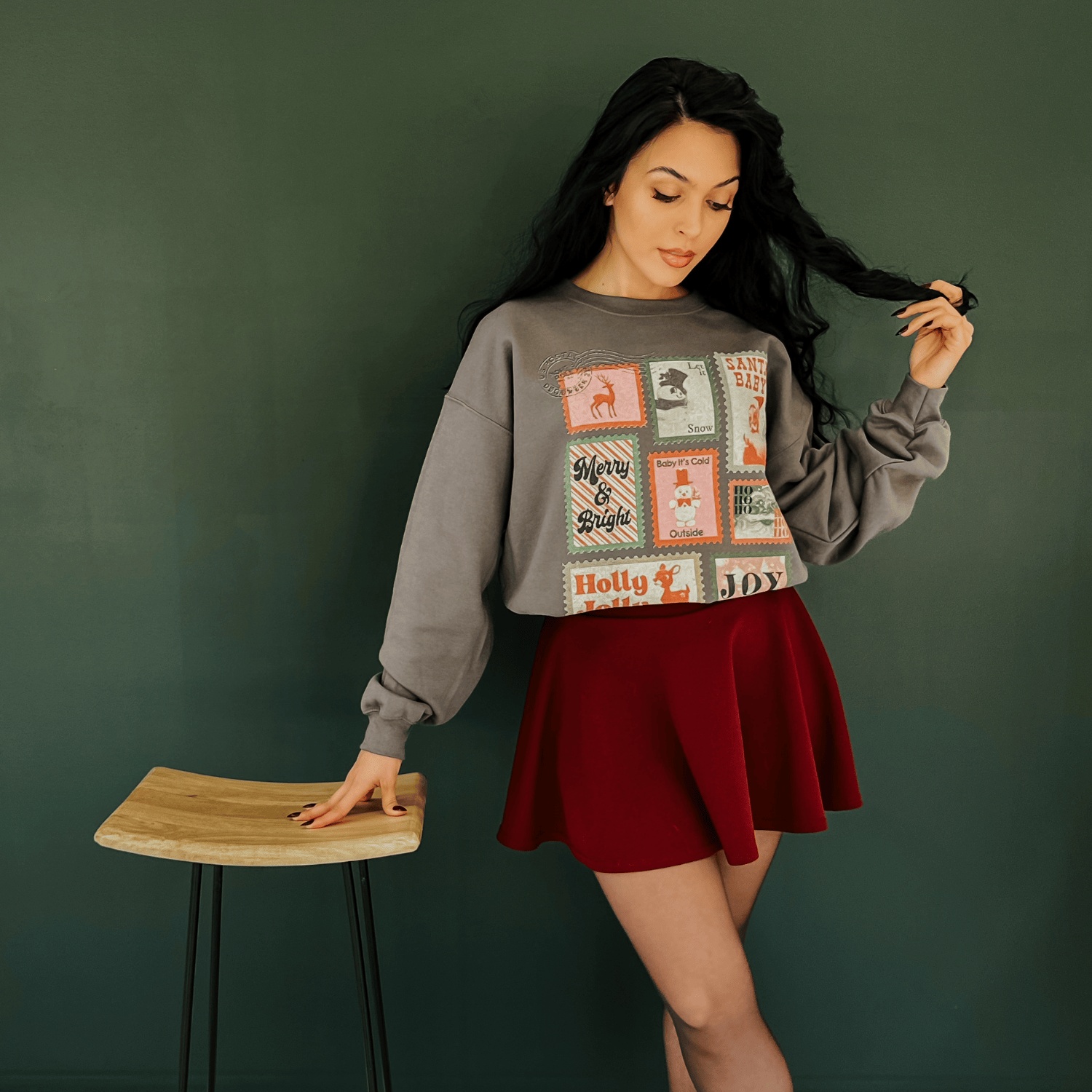 Santa's Stamp Collection Sweatshirt