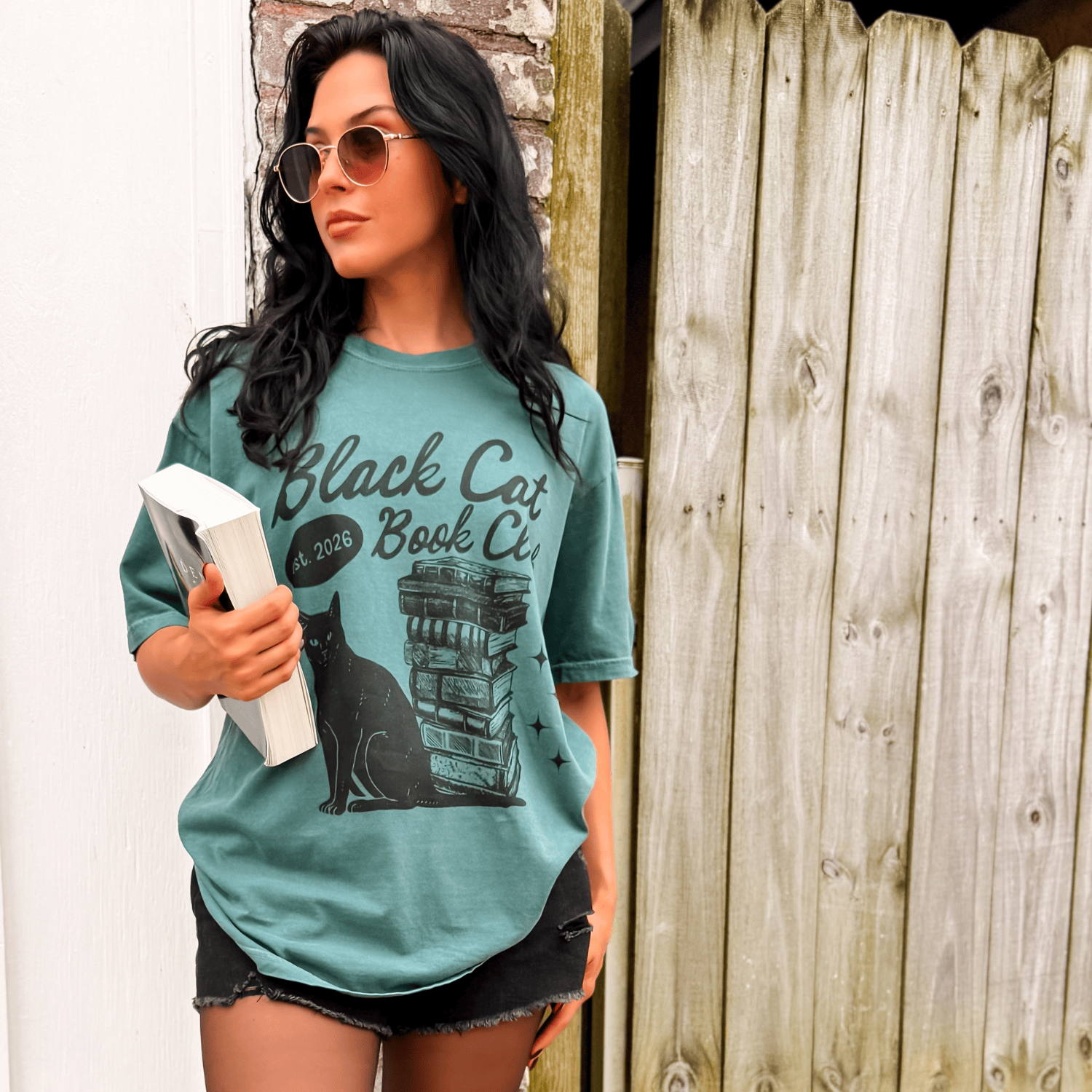 Black Cat Book Club Tee