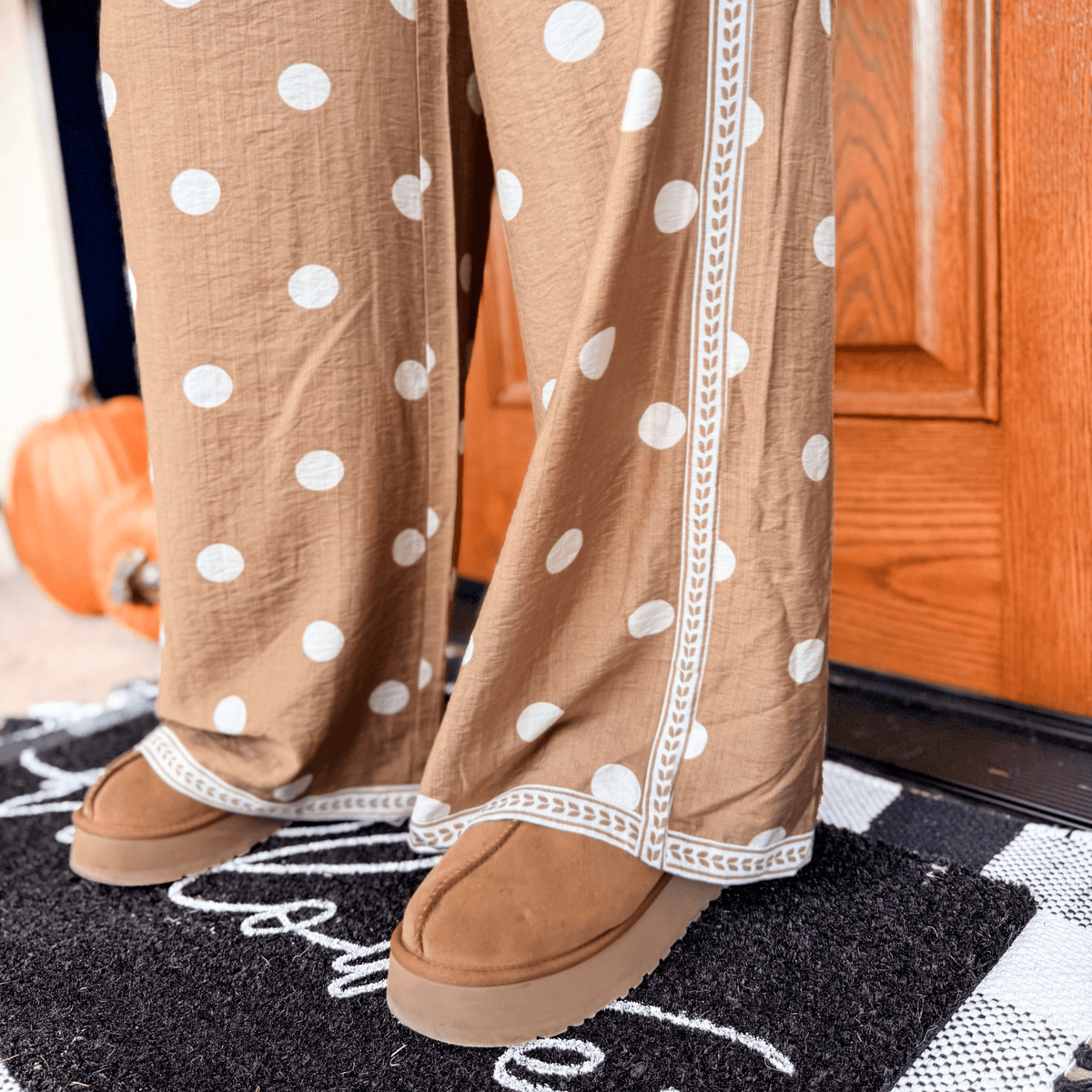Wide Leg Polka Dot Pants