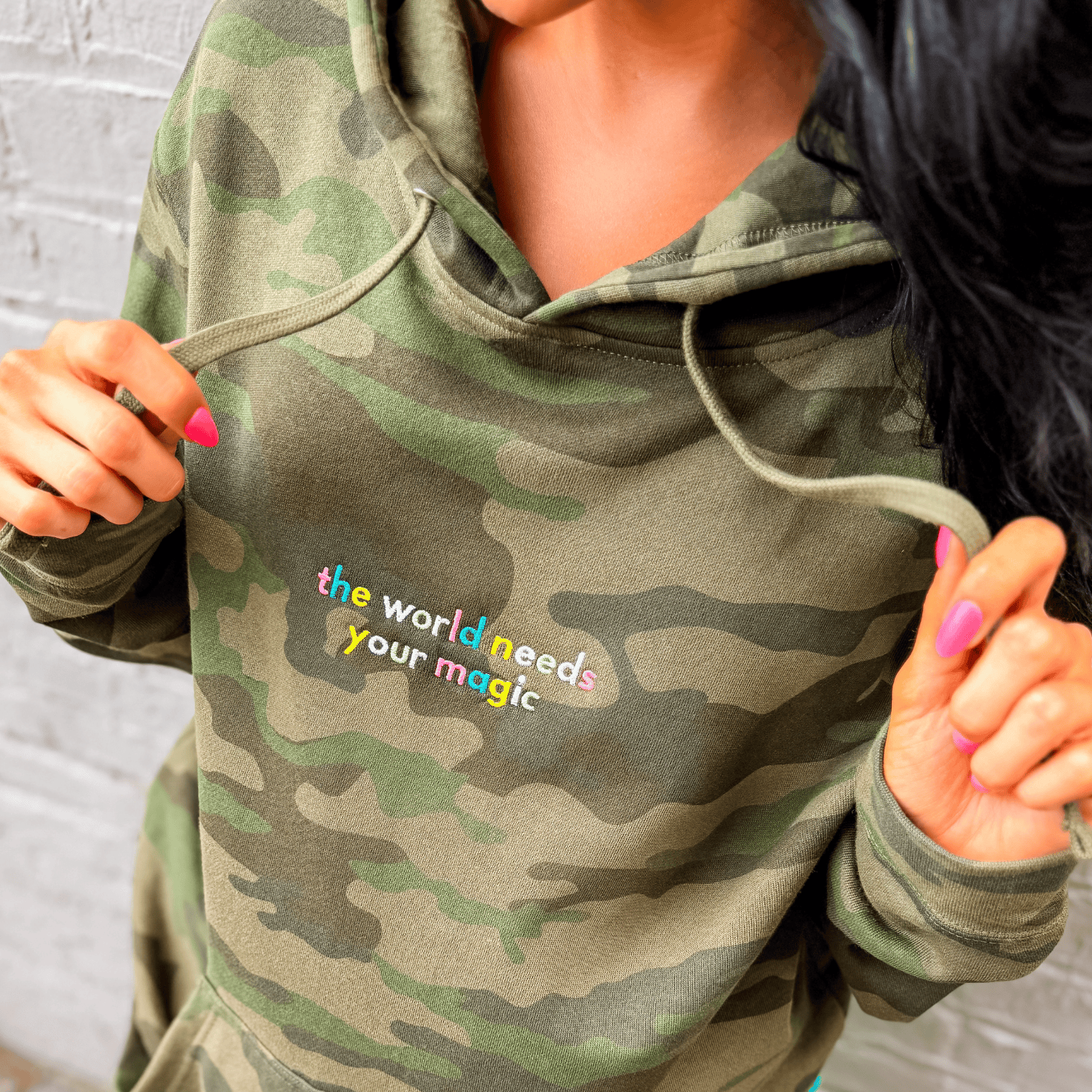 World Needs Your Magic Embroidered Hoodie