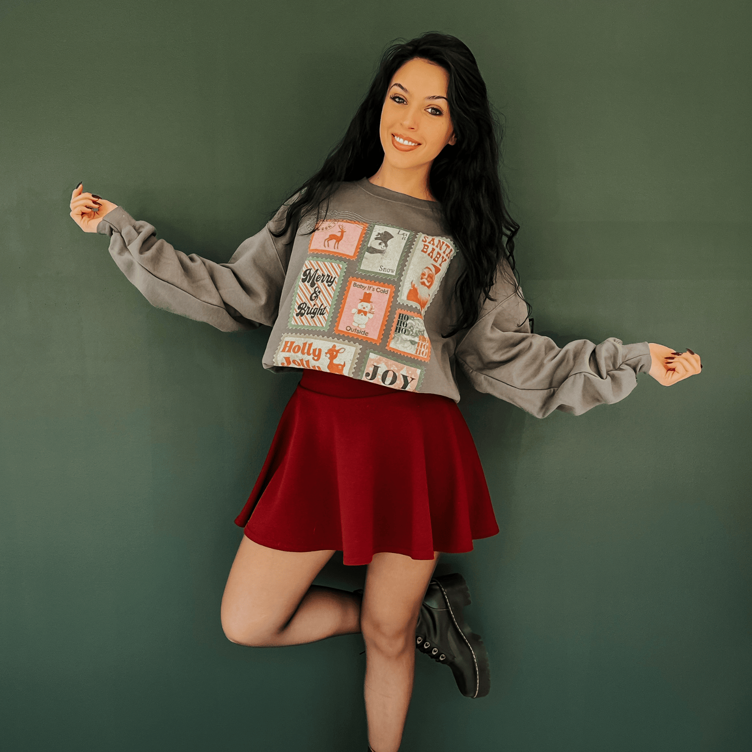 Santa's Stamp Collection Sweatshirt