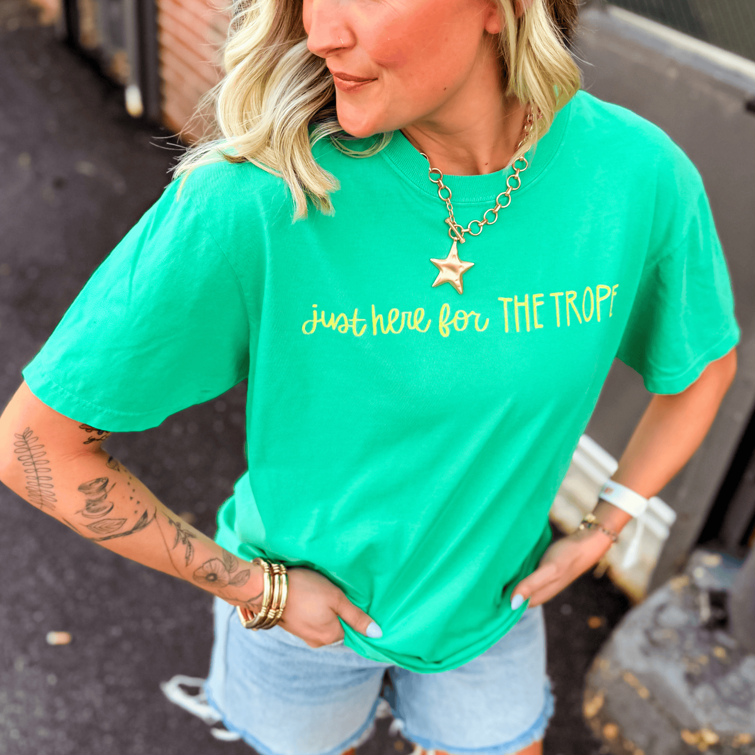 Just Here For The Tropes Tee