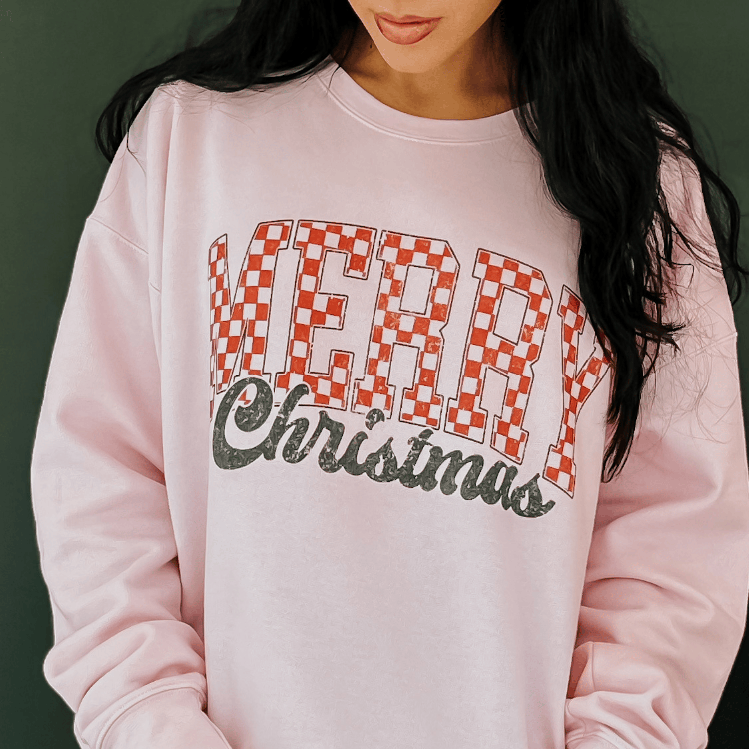 Checkerboard Merry Sweatshirt