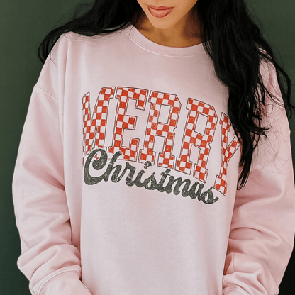 Checkerboard Merry Sweatshirt