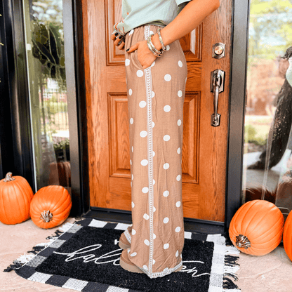 Wide Leg Polka Dot Pants