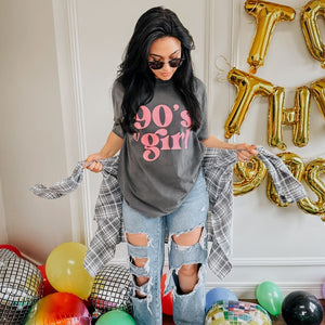 90’s Girl Tee - Pepper - Mommy Apparel