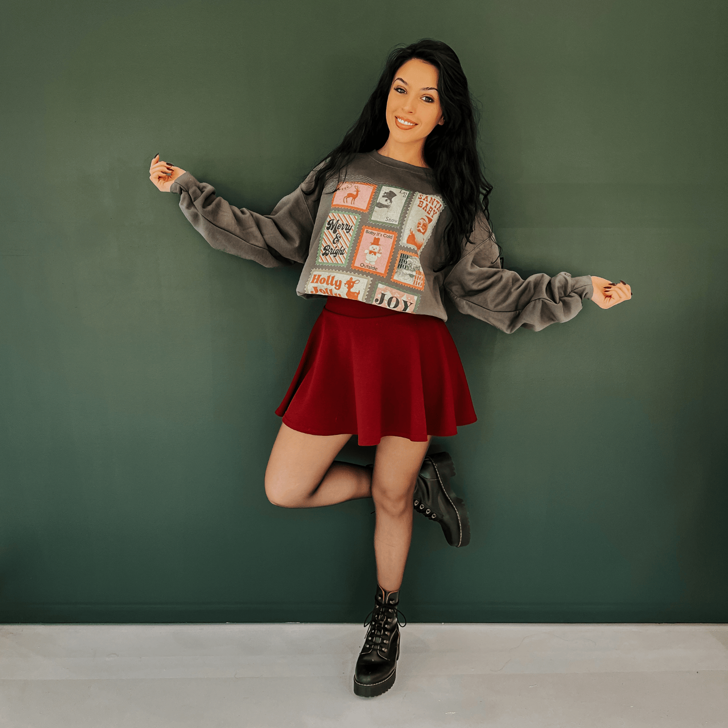 Santa's Stamp Collection Sweatshirt