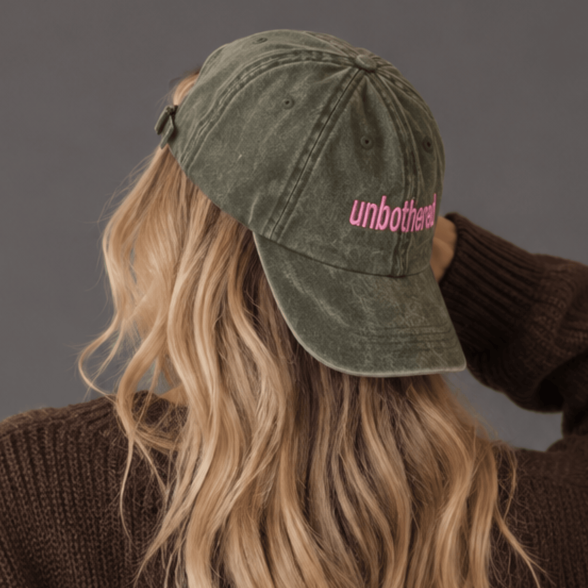 Unbothered Embroidered Cap