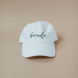 Bride (cursive) Hat - white / one size