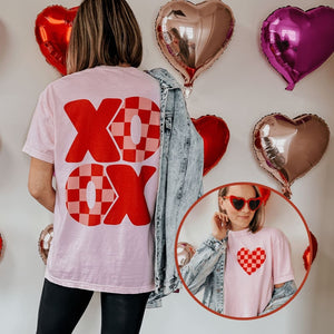 Checkerboard XOXO Tee - Mommy Apparel