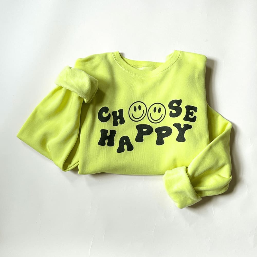 Choose Happy Sweatshirt - Strobe - NEW