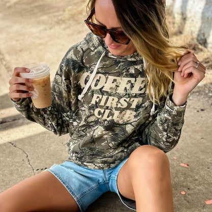 Coffee First Club - Camo Hoodie