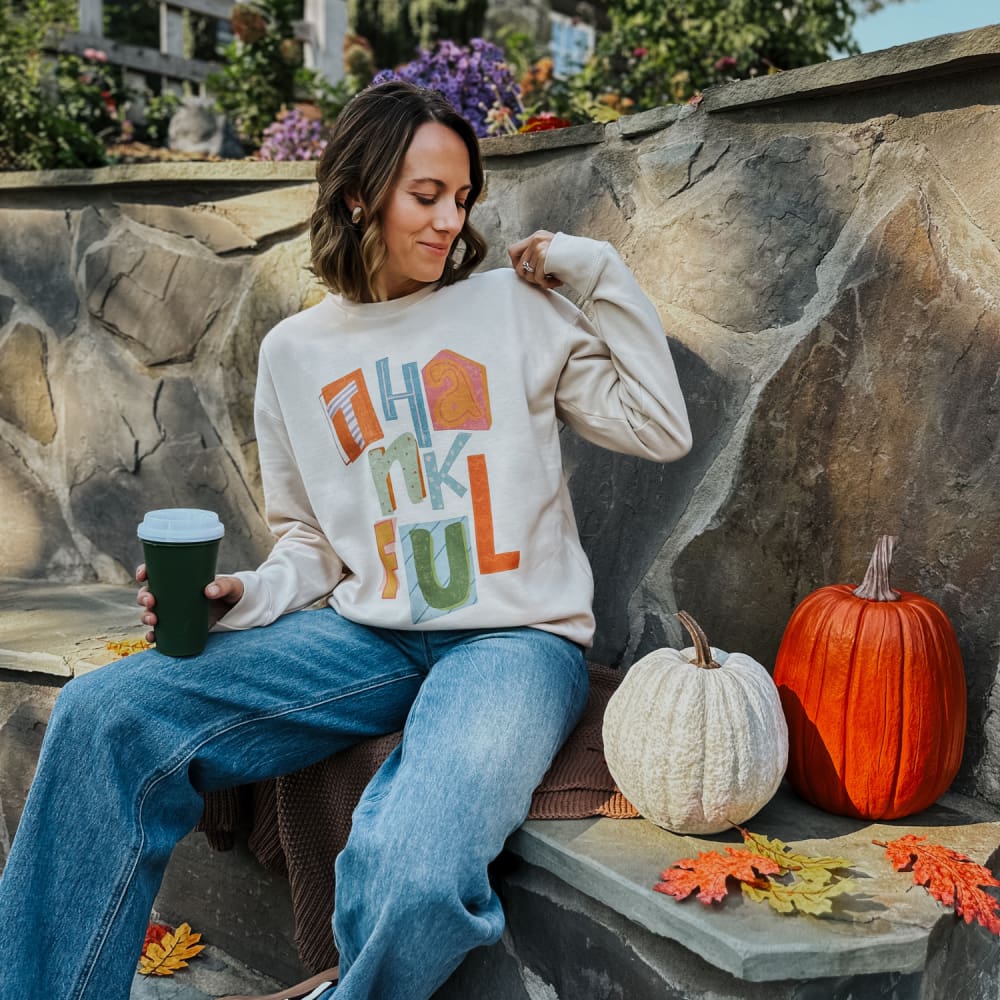 Color Pop Thankful Sweatshirt