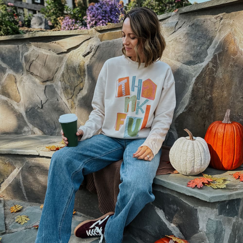 Color Pop Thankful Sweatshirt