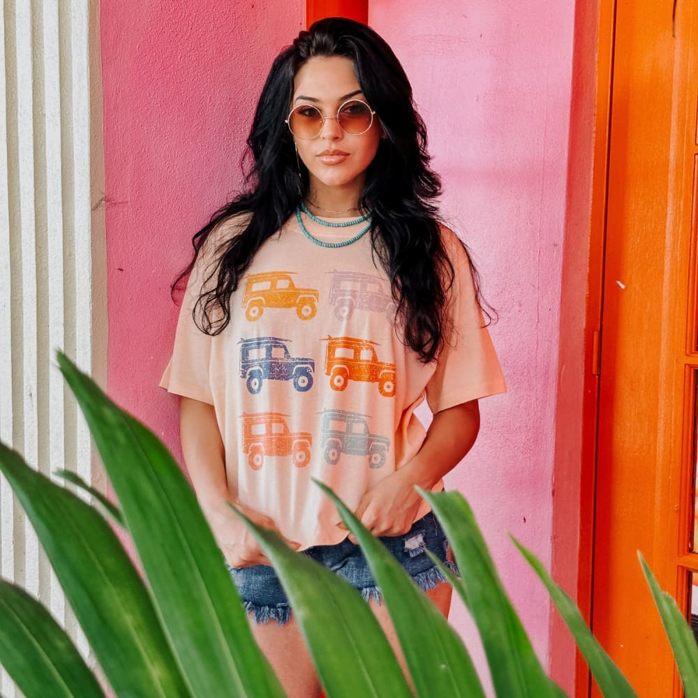 Colorful Broncos Relaxed Boxy Tee - NEW