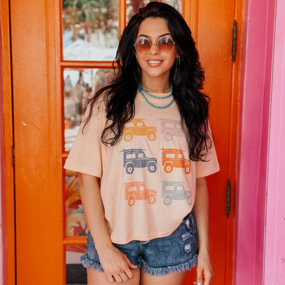 Colorful Broncos Relaxed Boxy Tee - NEW