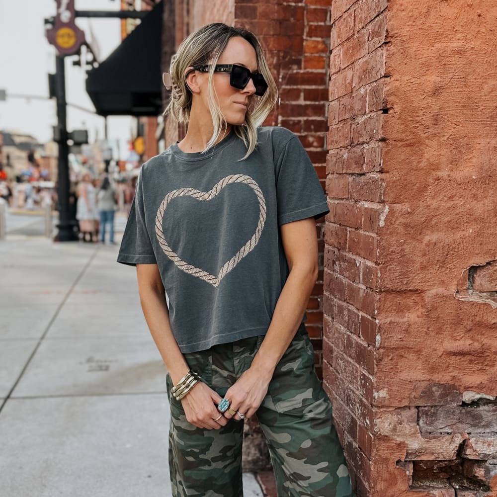 Cowgirl At Heart Cropped Tee - NEW