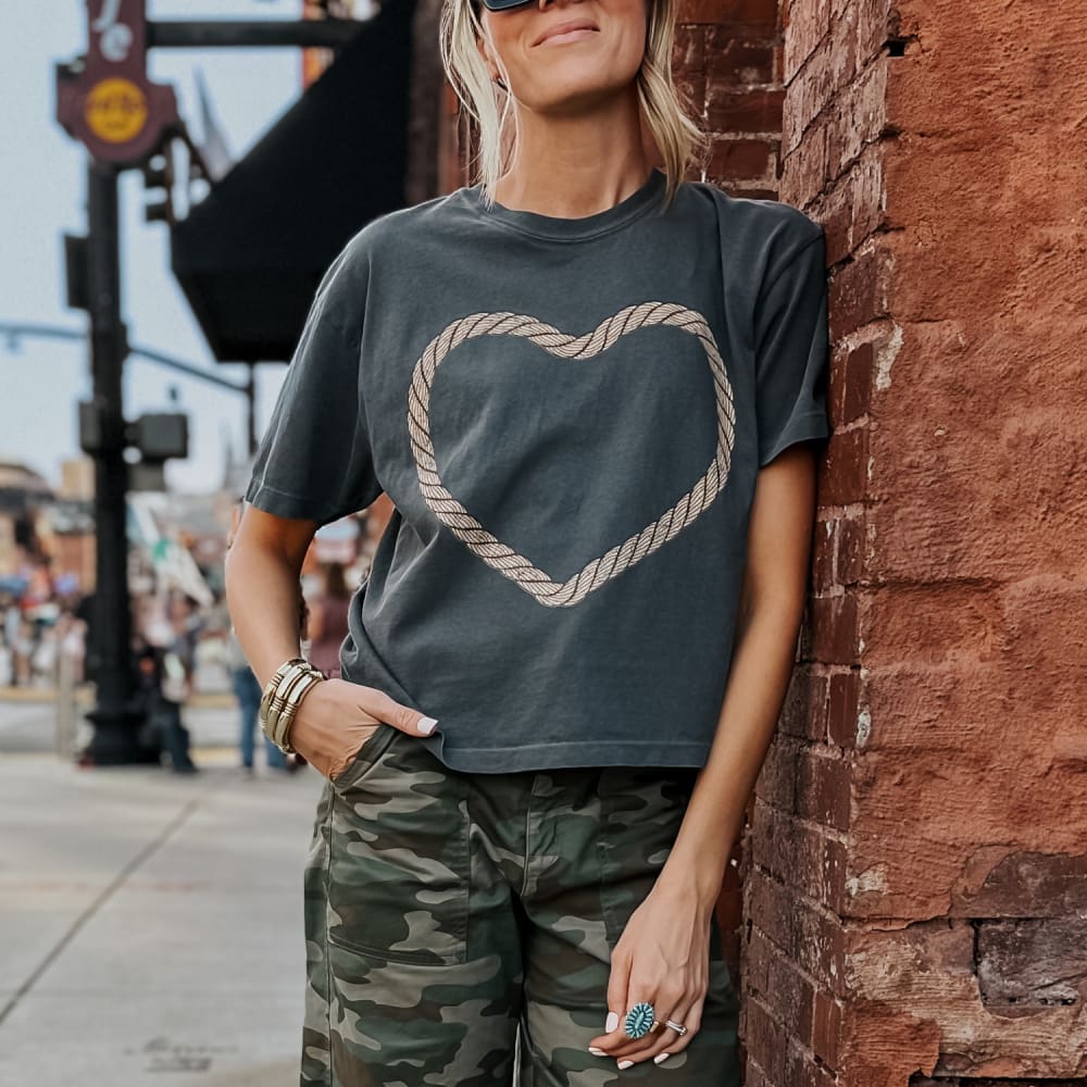 Cowgirl At Heart Cropped Tee - NEW