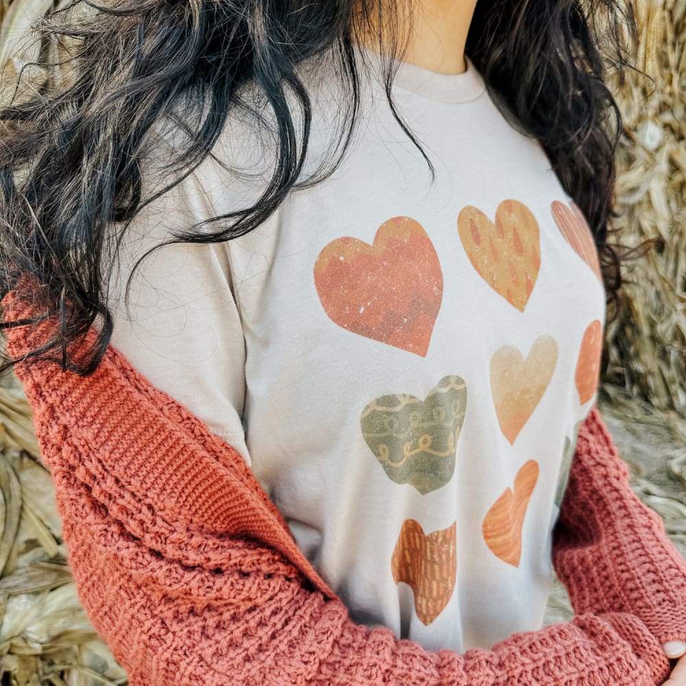 Fall Hearts Tee - Mommy Apparel